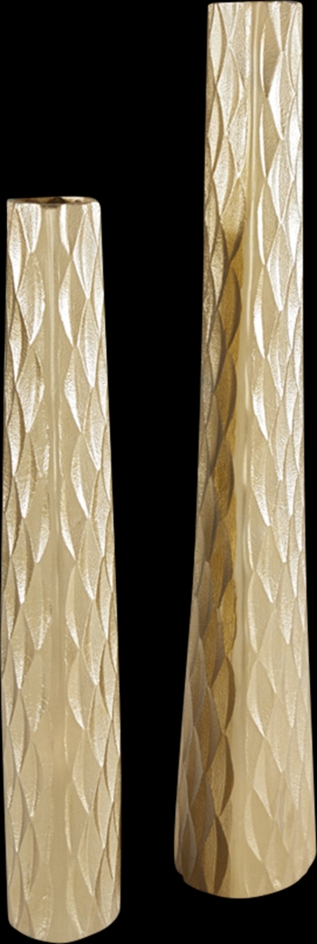 Parmley Gold Floor Vase, Set of 2 - Thumbnail - Image 2