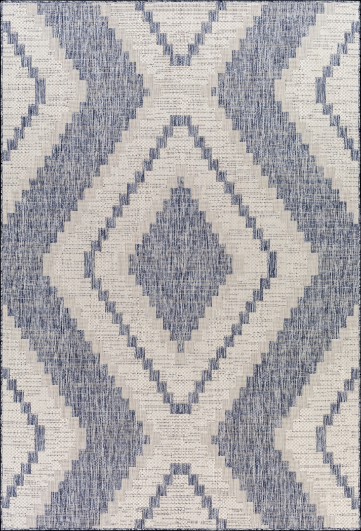 Paros Blue 7'10 x 10' Indoor/Outdoor Rug - Thumbnail - Image 1