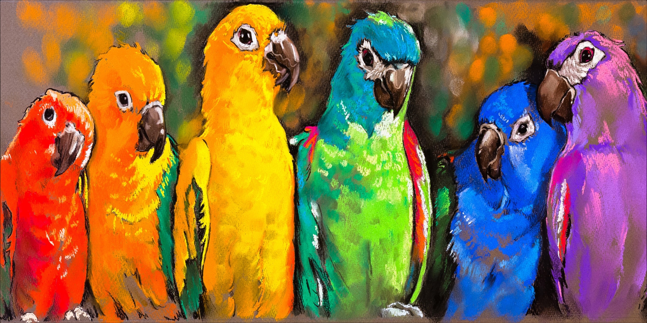Parrot Paradise Orange Indoor/Outdoor Wall Art - Thumbnail - Image 1