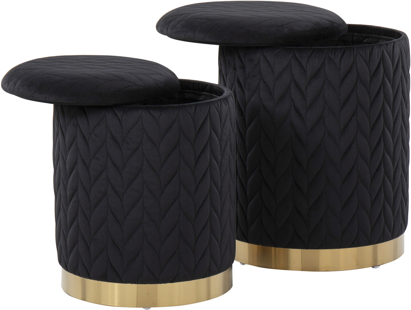 Parsonage Black Ottoman, Set of 2 - Thumbnail - Image 6