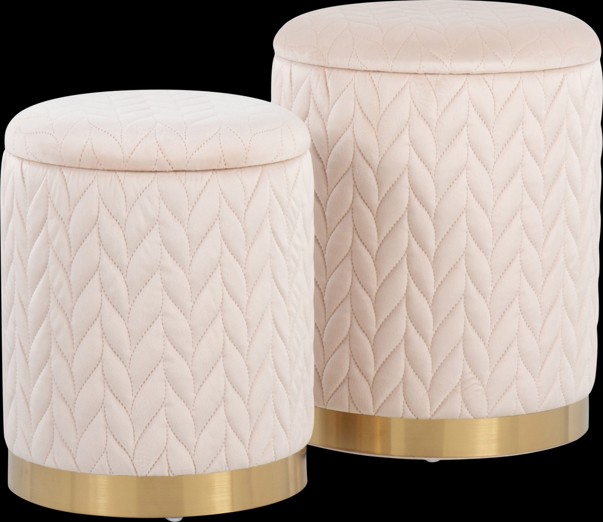 Parsonage Cream Ottoman, Set of 2 - Thumbnail - Image 1