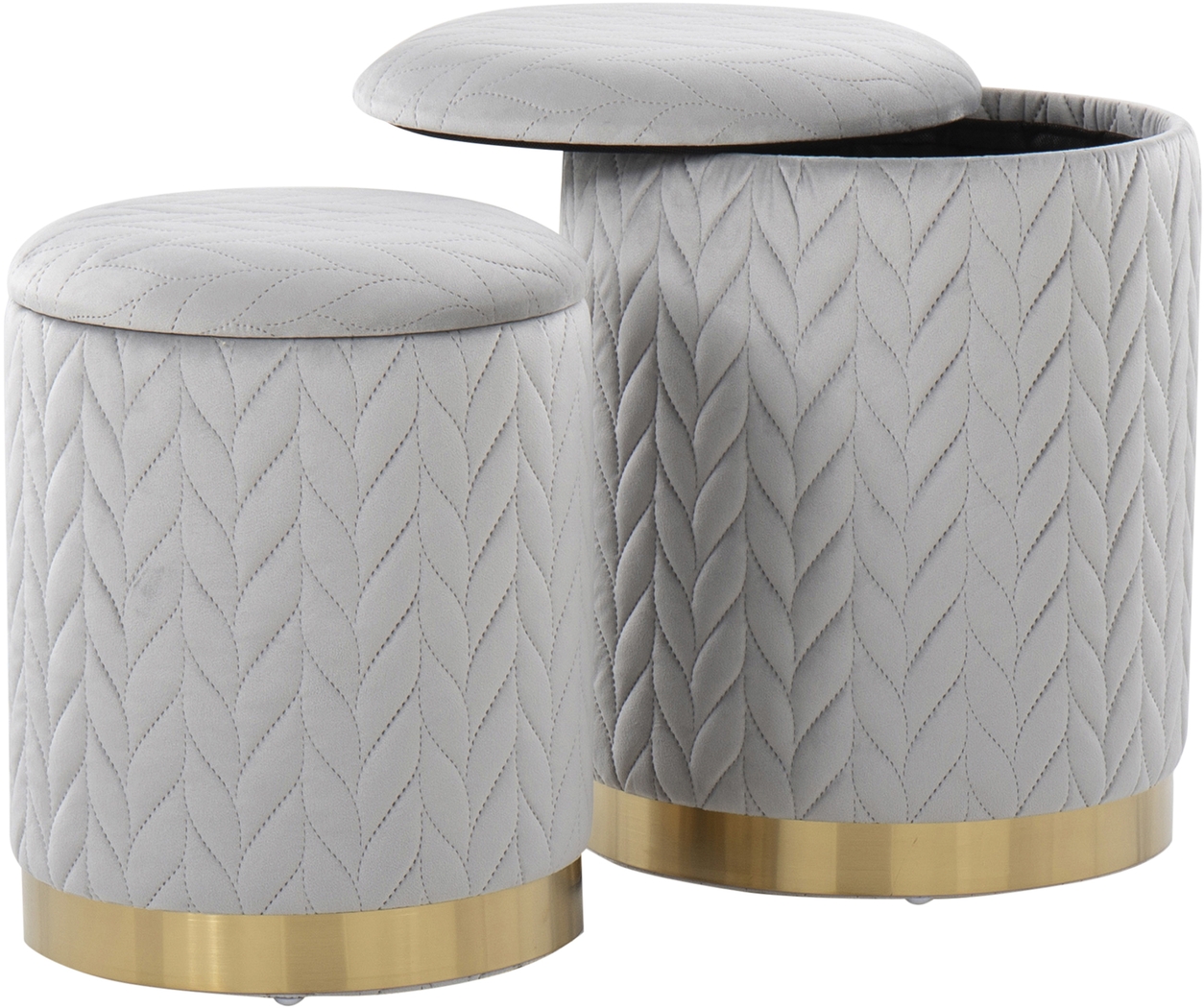 Parsonage Silver Ottoman, Set of 2 - Thumbnail - Image 5