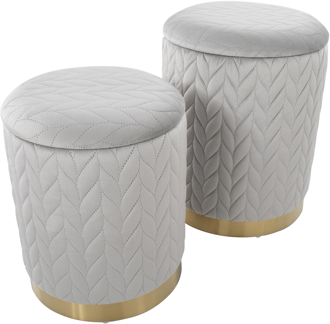 Parsonage Silver Ottoman, Set of 2 - Thumbnail - Image 7