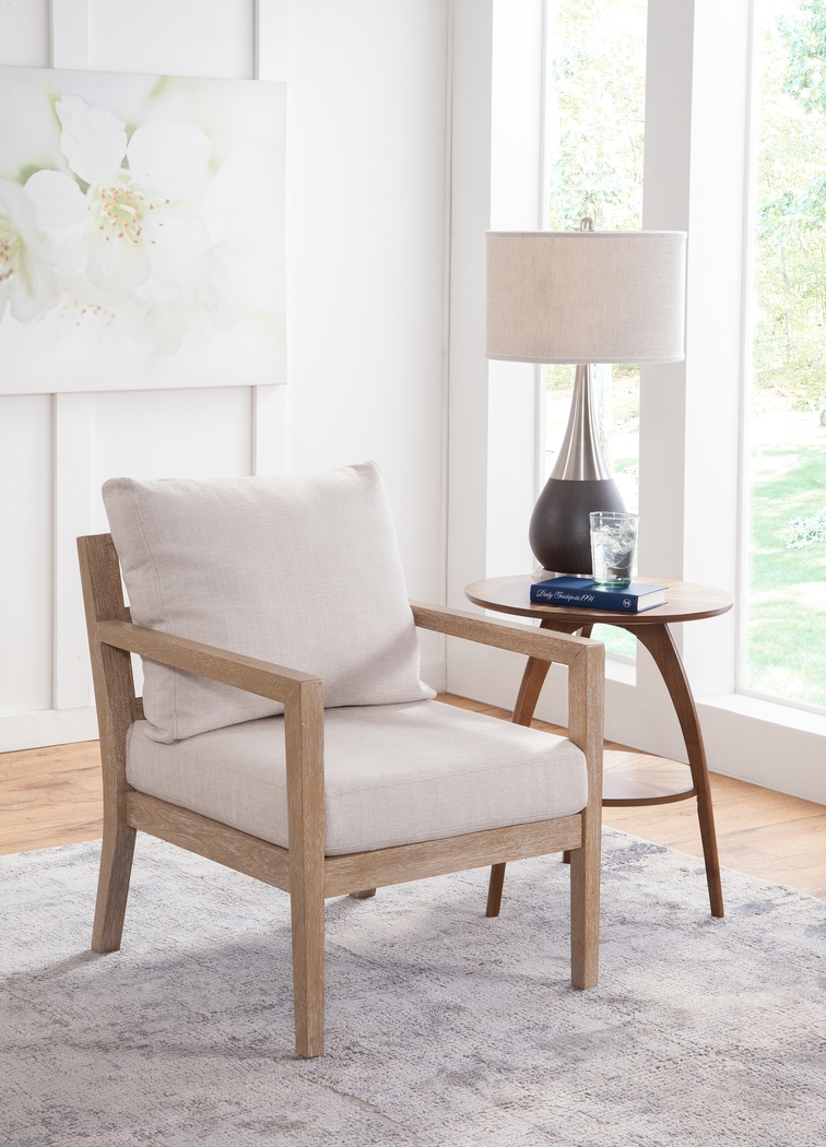 Parwiz Beige Accent Chair - Thumbnail - Image 2