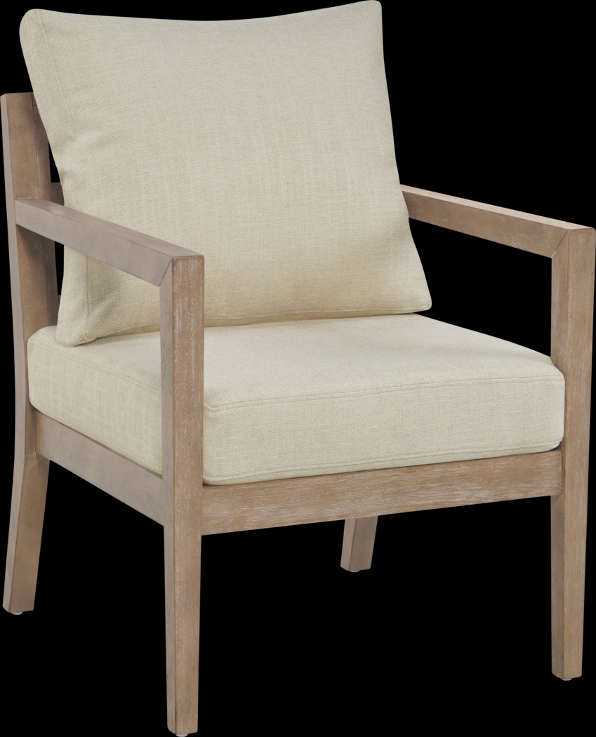 Parwiz Beige Accent Chair - Thumbnail - Image 1