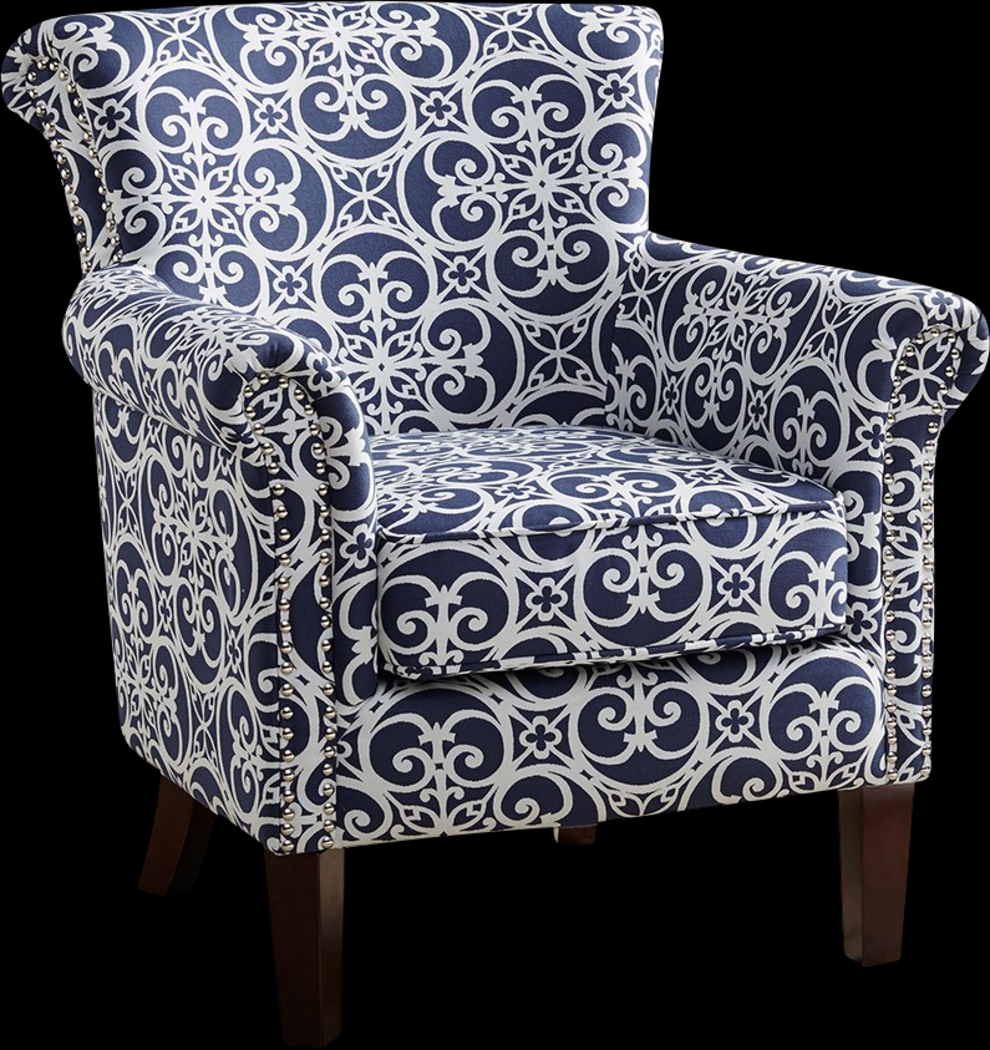 Parwood Navy Accent Chair - Thumbnail - Image 1