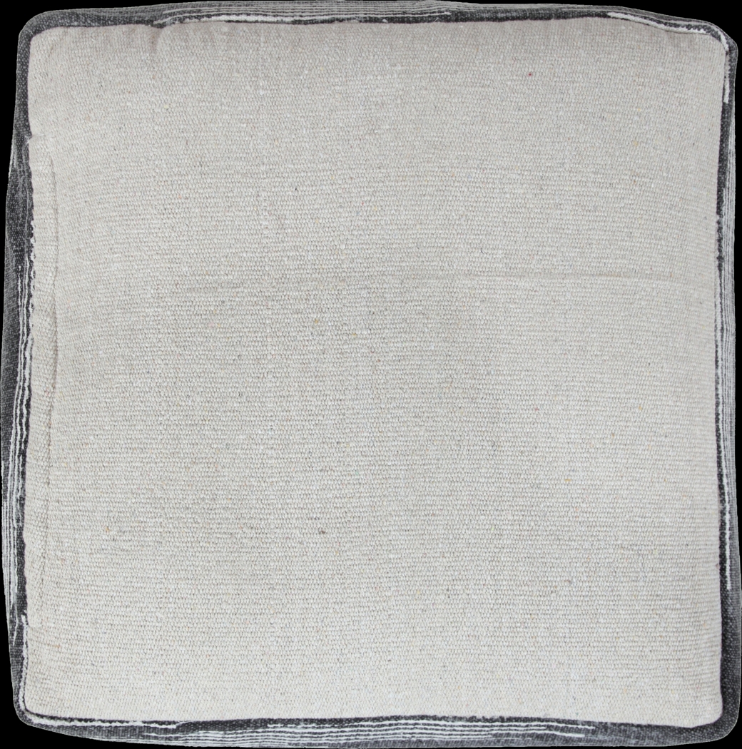 Pasemu Gray/Black Pouf - Thumbnail - Image 6