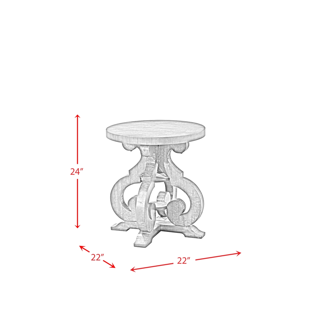 Pasquo White End Table - Thumbnail - Image 9