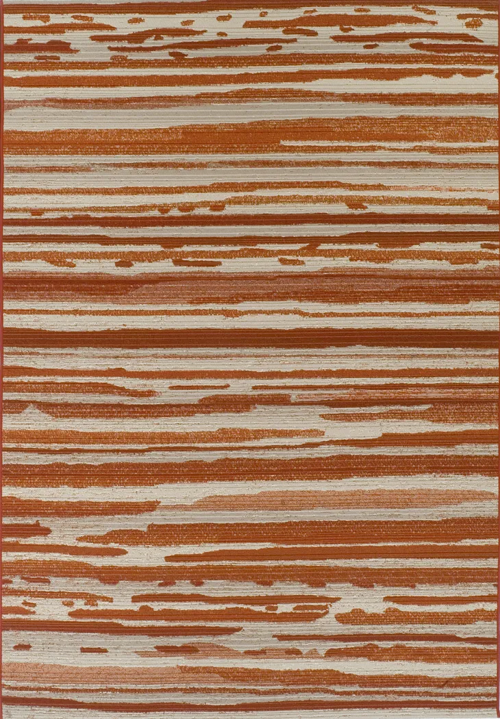 Patenson Orange 5'1 x 7' Indoor/Outdoor Rug - Thumbnail - Image 1