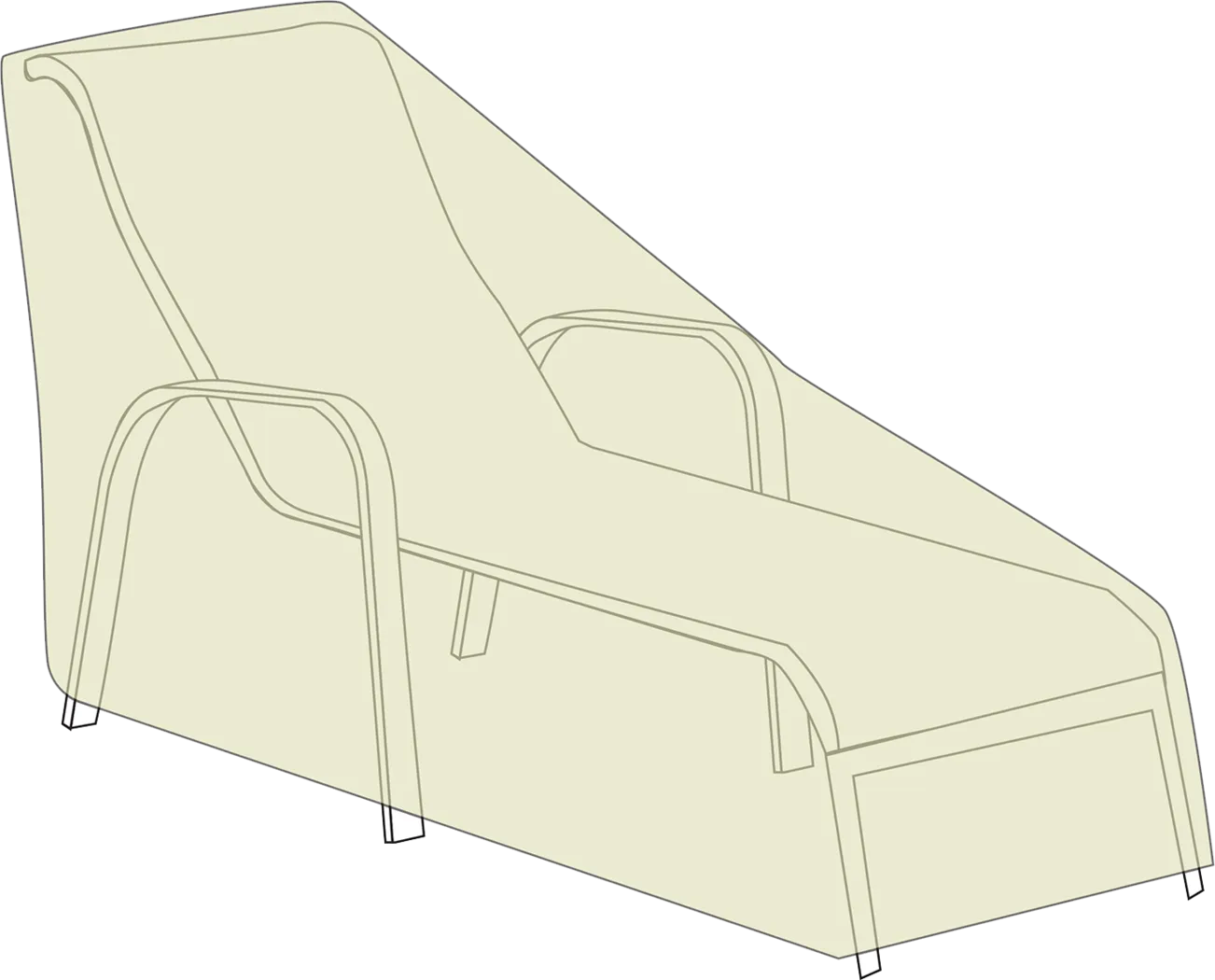 Patio Chaise Cover Large - Thumbnail - Image 3