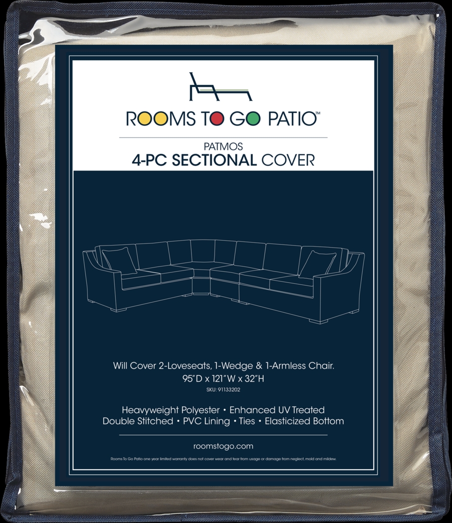 Patmos 4 Pc Patio Sectional Cover - Thumbnail - Image 1