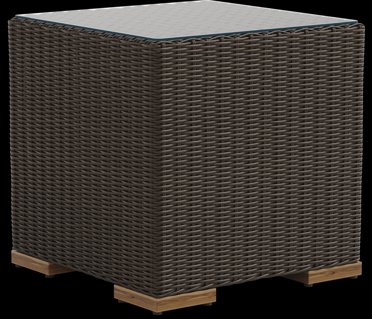 Patmos Brown Outdoor End Table - Thumbnail - Image 1