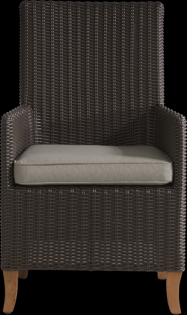 Patmos Brown Outdoor Arm Chair - Thumbnail - Image 2