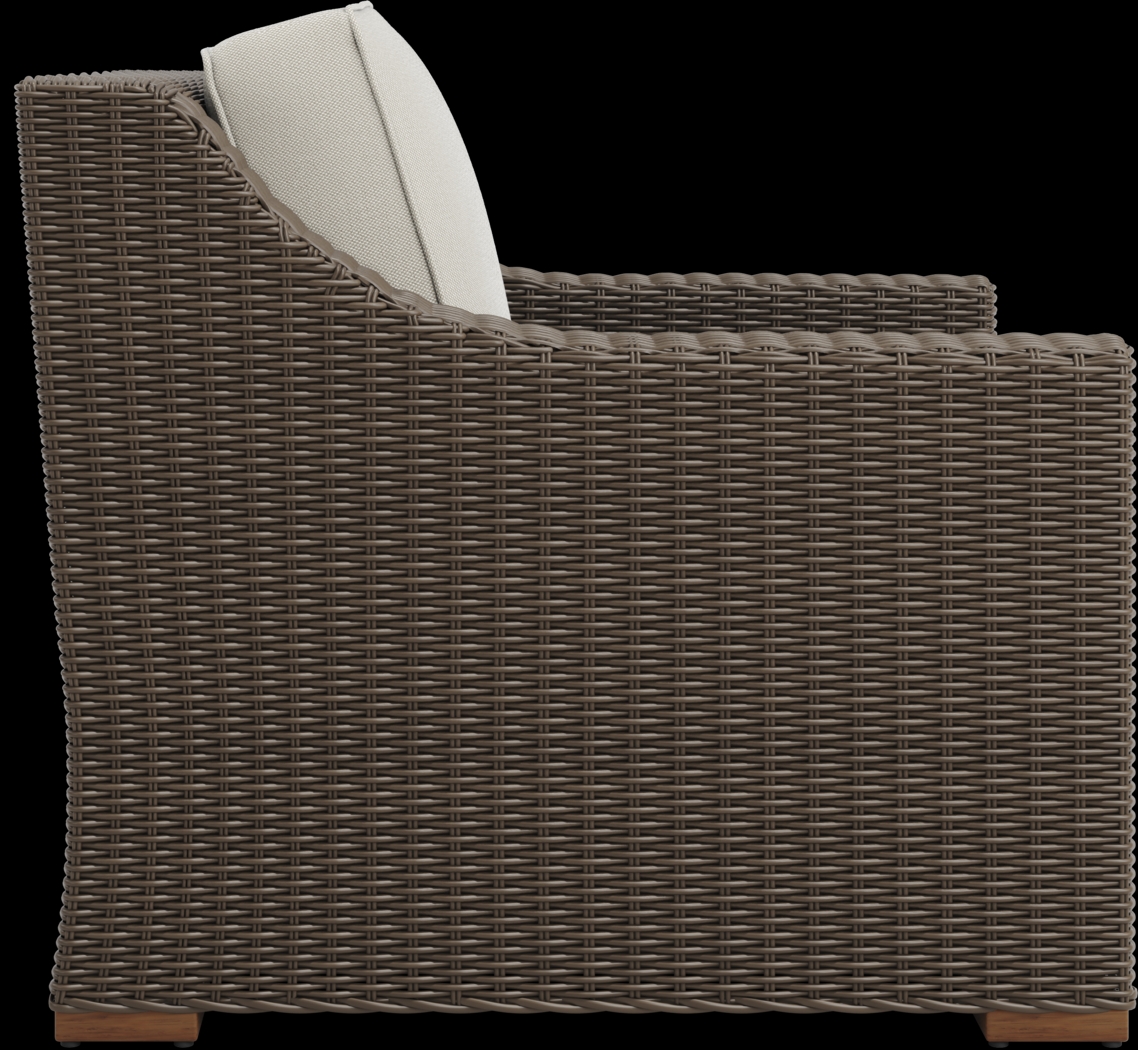 Patmos Brown 4 Pc Outdoor Seating Set with Linen Cushions - Thumbnail - Image 7