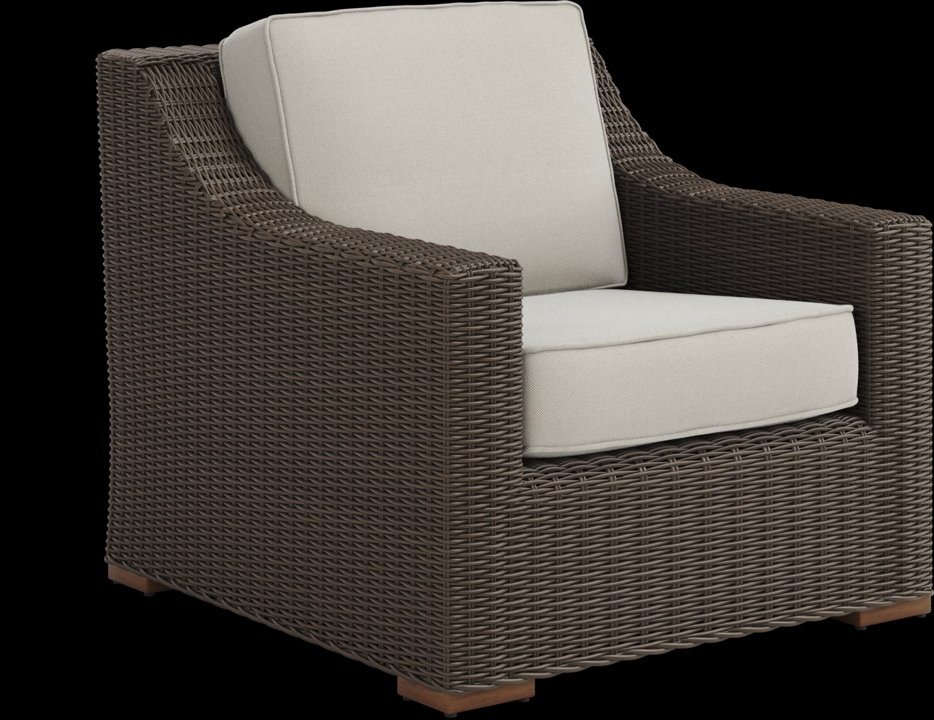 Patmos Brown 4 Pc Outdoor Seating Set with Linen Cushions - Thumbnail - Image 5