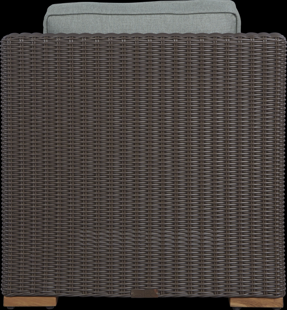 Patmos Brown Outdoor Chair with Moss Cushions - Thumbnail - Image 2