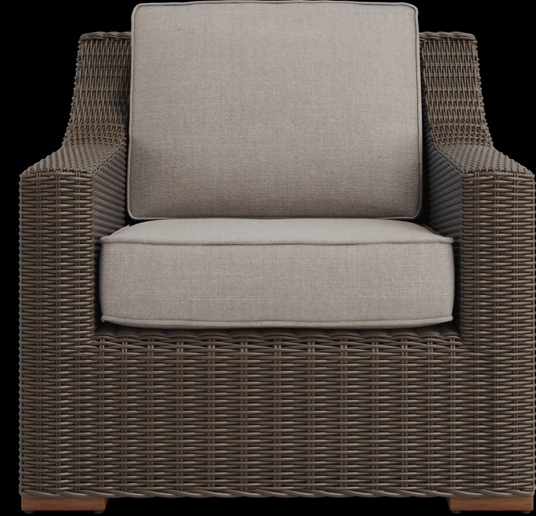 Patmos Brown 4 Pc Outdoor Sofa Seating Set with Mushroom Cushions - Thumbnail - Image 6