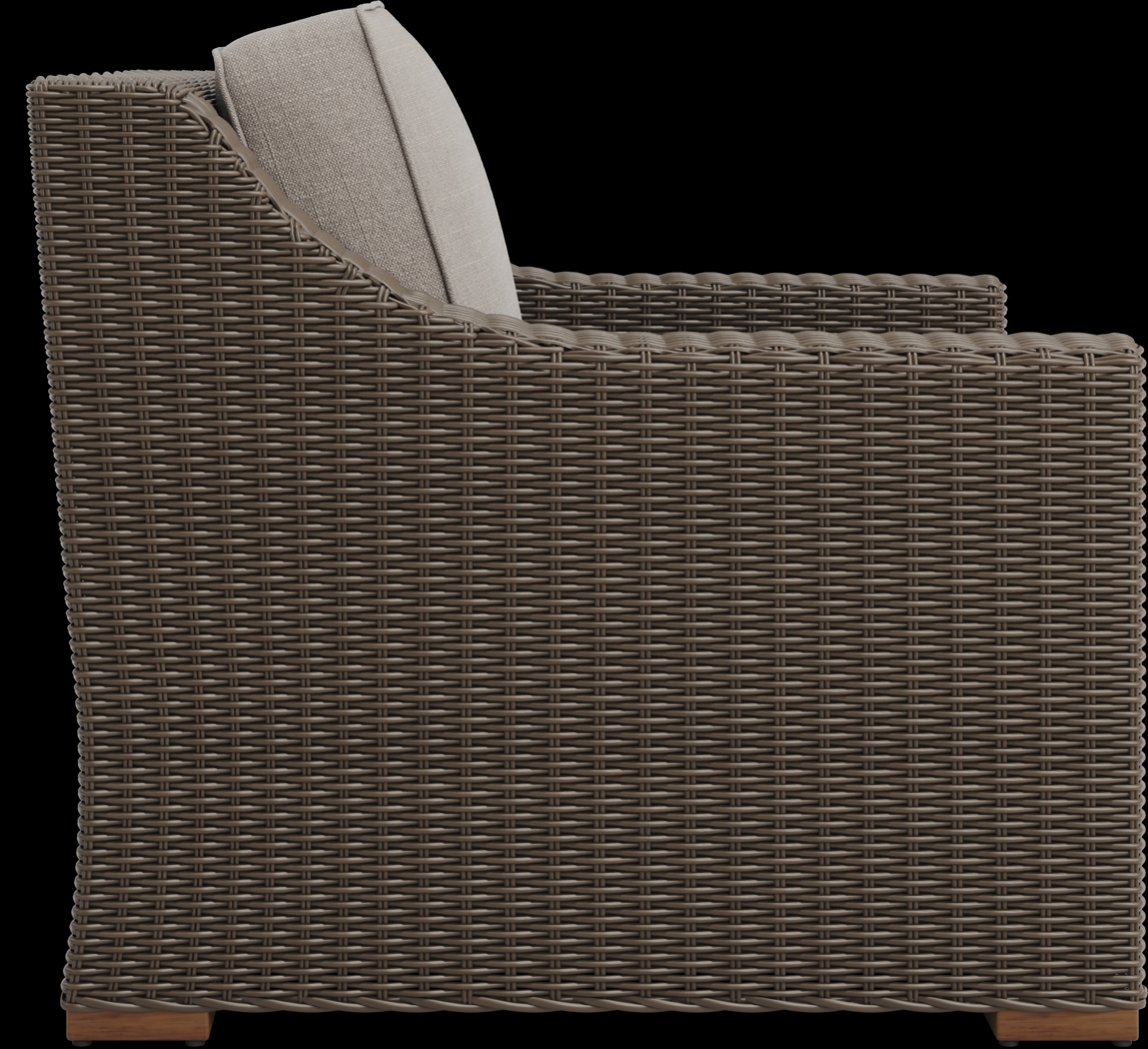 Patmos Brown 4 Pc Outdoor Sofa Seating Set with Mushroom Cushions - Thumbnail - Image 7