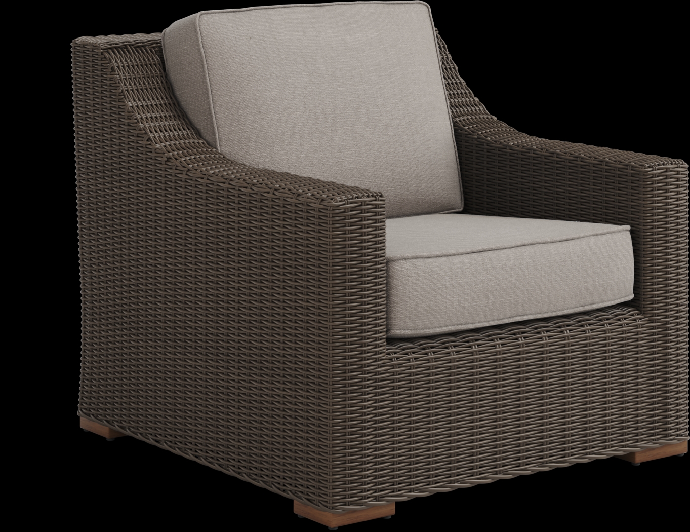 Patmos Brown 4 Pc Outdoor Sofa Seating Set with Mushroom Cushions - Thumbnail - Image 5