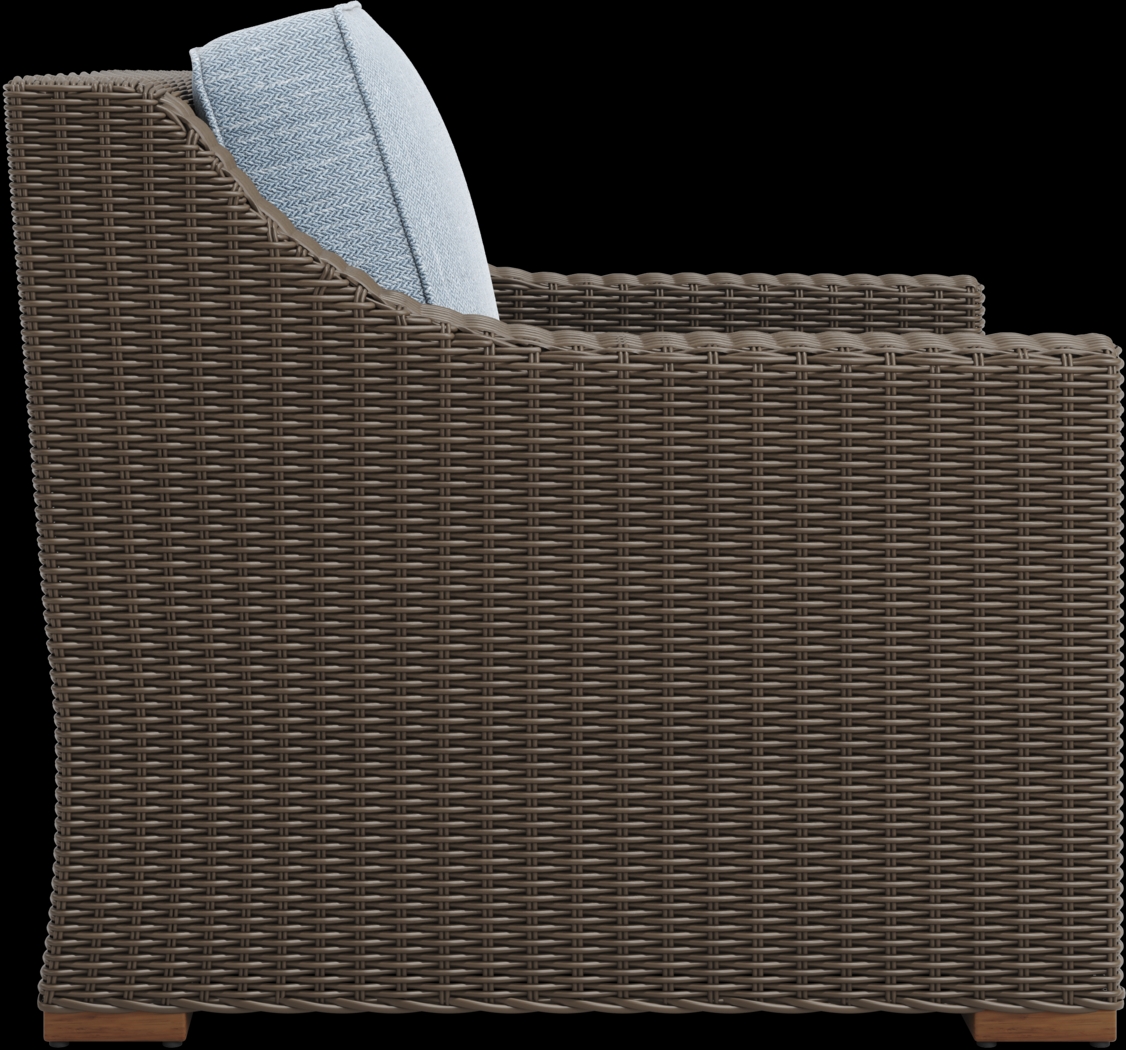 Patmos Brown 4 Pc Outdoor Sofa Seating Set with Steel Cushions - Thumbnail - Image 7