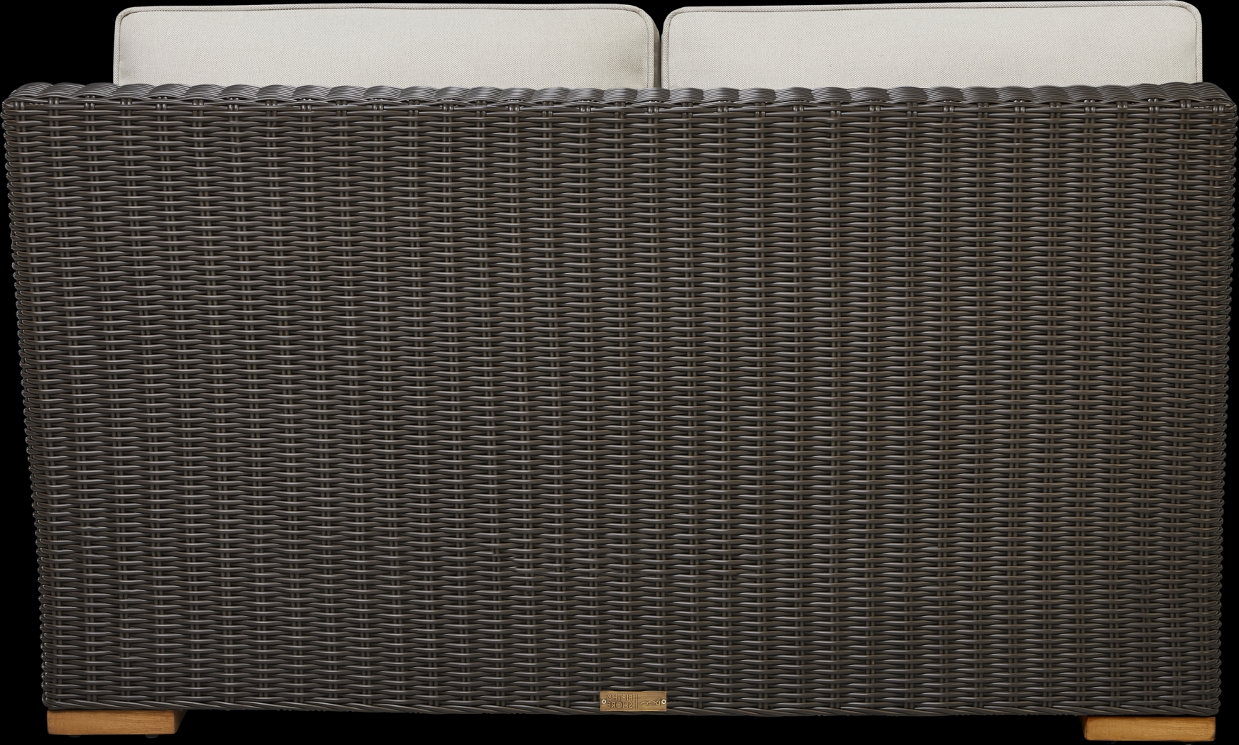 Patmos Brown 4 Pc Outdoor Loveseat Seating Set with Linen Cushions - Thumbnail - Image 4