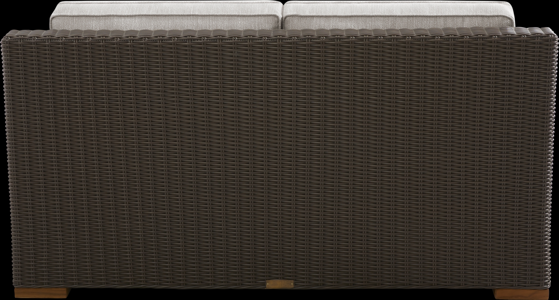 Patmos Brown 4 Pc Outdoor Loveseat Seating Set with Twine Cushions - Thumbnail - Image 4