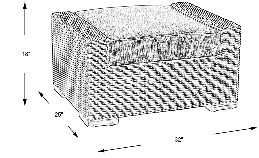 Dimension Image. Please refer to the Dimension Tab on this page for dimension details.