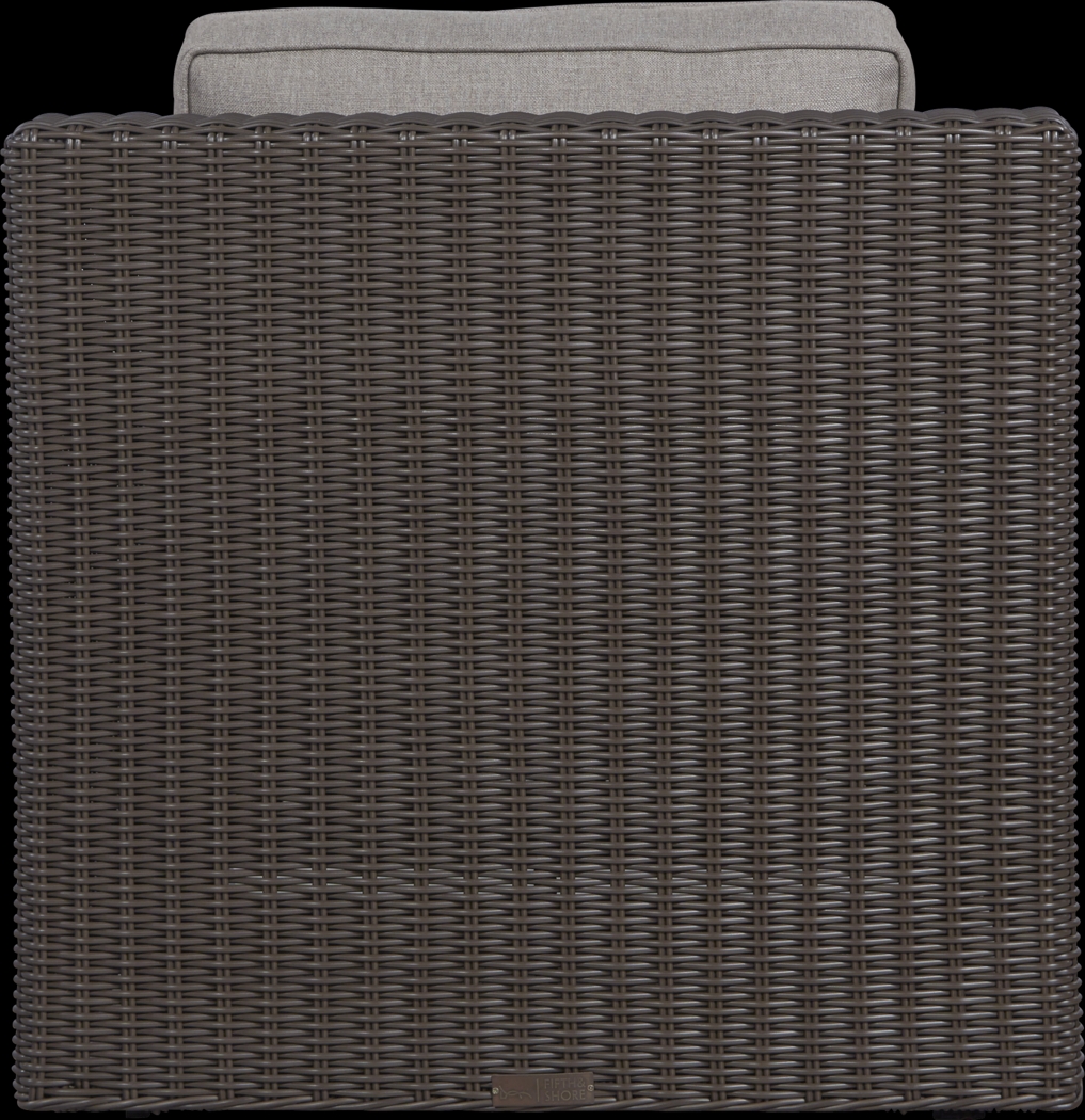 Patmos Brown Outdoor Rocker Chair with Mushroom Cushions - Thumbnail - Image 2