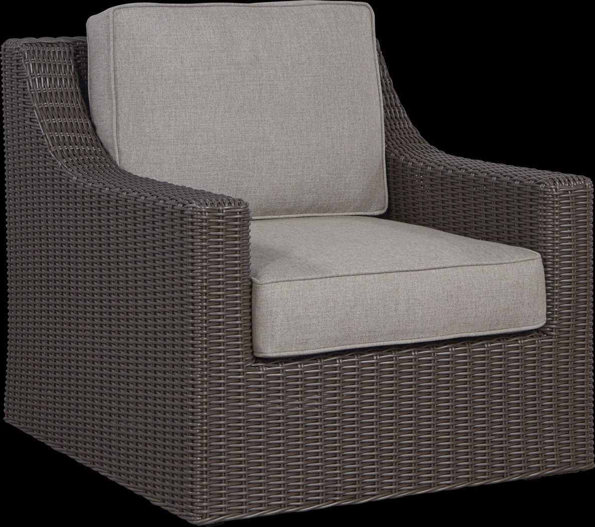 Patmos Brown Outdoor Rocker Chair with Mushroom Cushions - Thumbnail - Image 1