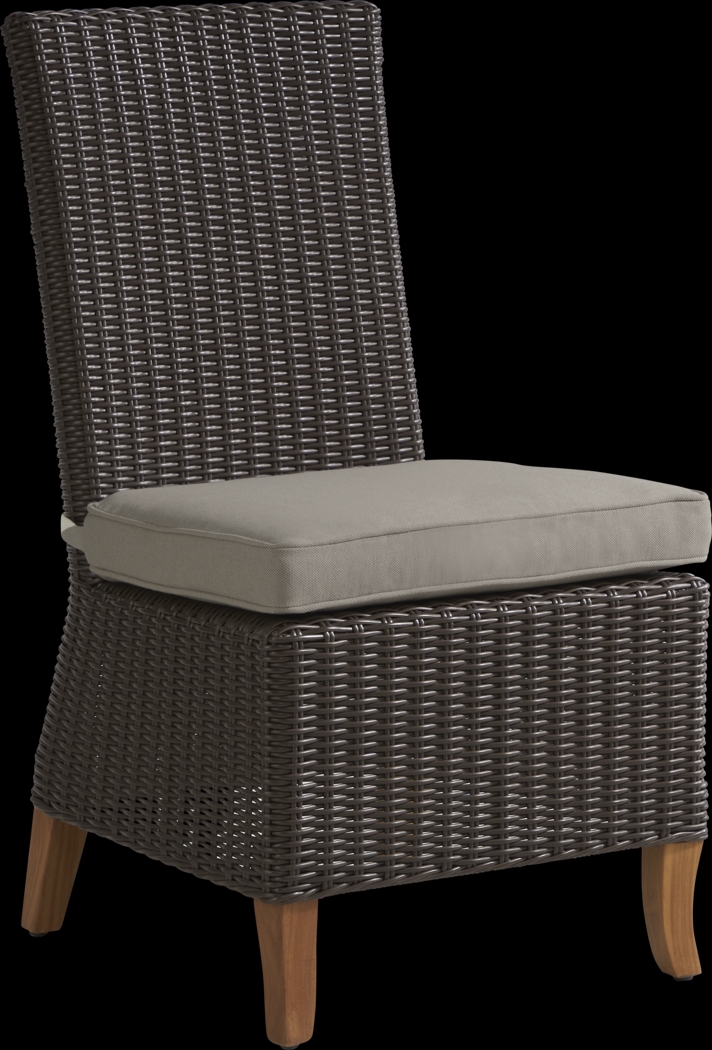 Patmos Tan 7 Pc 102 in. Rectangle Outdoor Dining Set With Mushroom Cushions - Thumbnail - Image 7