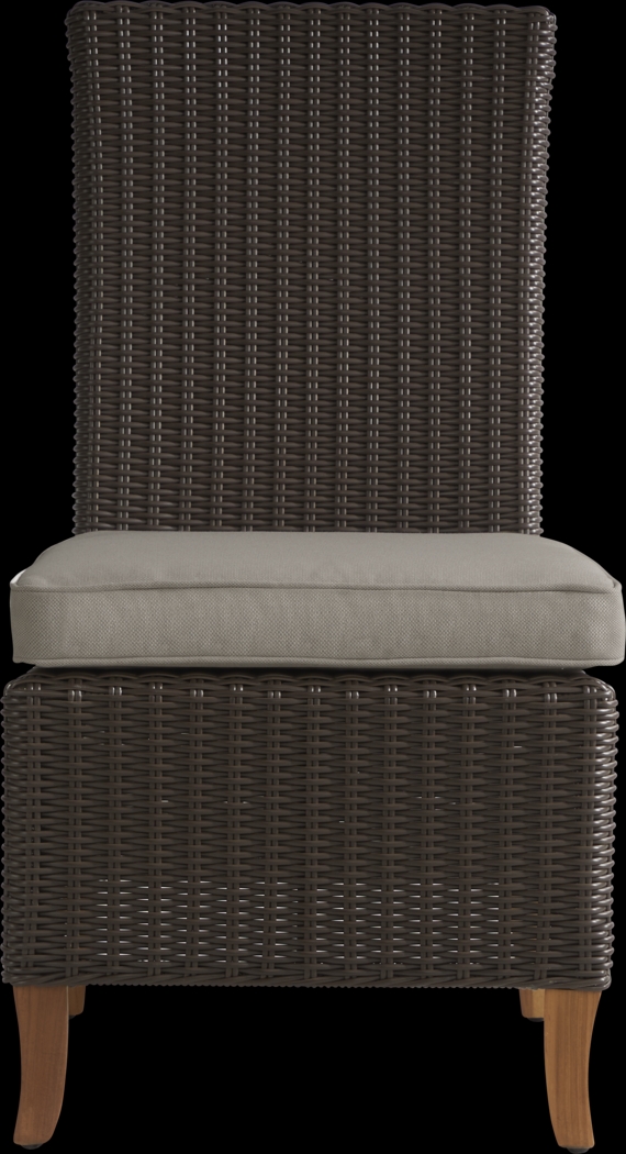 Patmos Tan 7 Pc 102 in. Rectangle Outdoor Dining Set With Mushroom Cushions - Thumbnail - Image 8