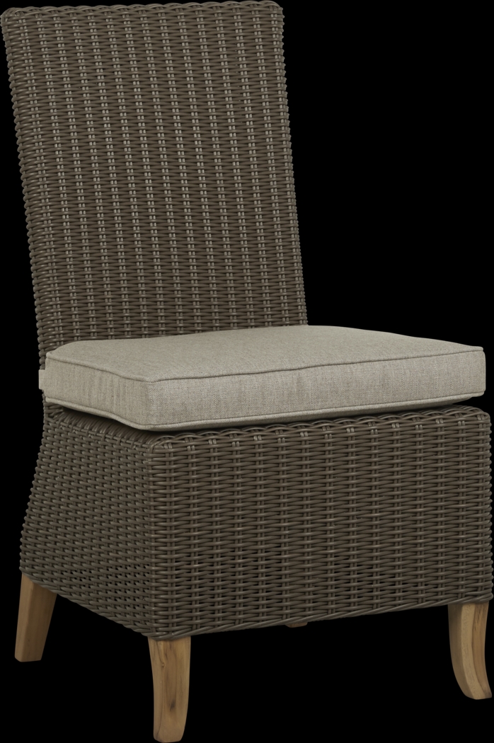 Patmos Tan 7 Pc 102 in. Rectangle Outdoor Dining Set With Mushroom Cushions - Thumbnail - Image 6