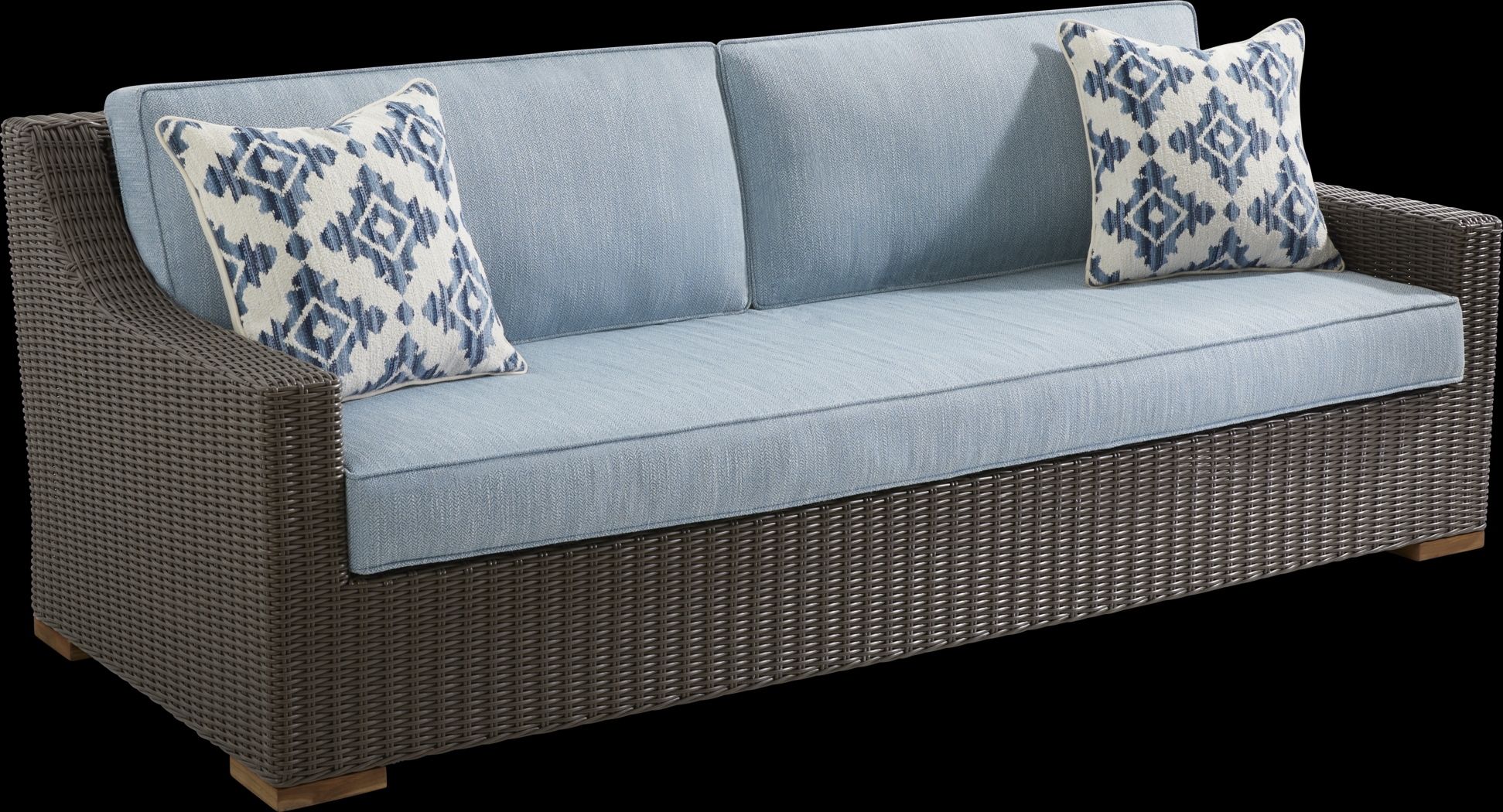 Patmos Brown Outdoor Sofa with Steel Cushions - Thumbnail - Image 2