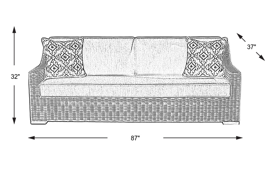 Dimension Image. Please refer to the Dimension Tab on this page for dimension details.