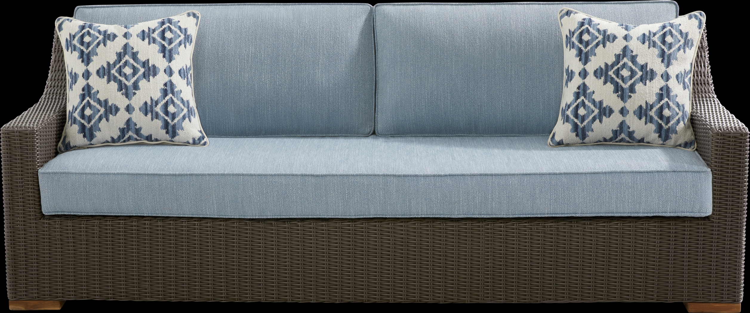 Patmos Brown Outdoor Sofa with Steel Cushions - Thumbnail - Image 1