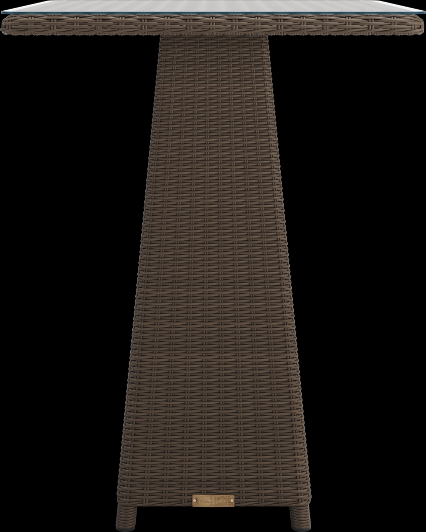 Patmos Brown Wicker 3 Pc 36 in. Square Bar Height Outdoor Dining Set - Thumbnail - Image 3