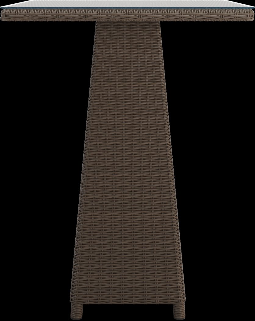 Patmos Brown Wicker 3 Pc 36 in. Square Bar Height Outdoor Dining Set - Thumbnail - Image 4