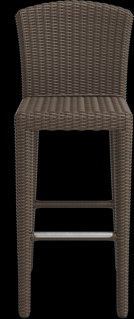 Patmos Brown Wicker 3 Pc 36 in. Square Bar Height Outdoor Dining Set - Thumbnail - Image 7