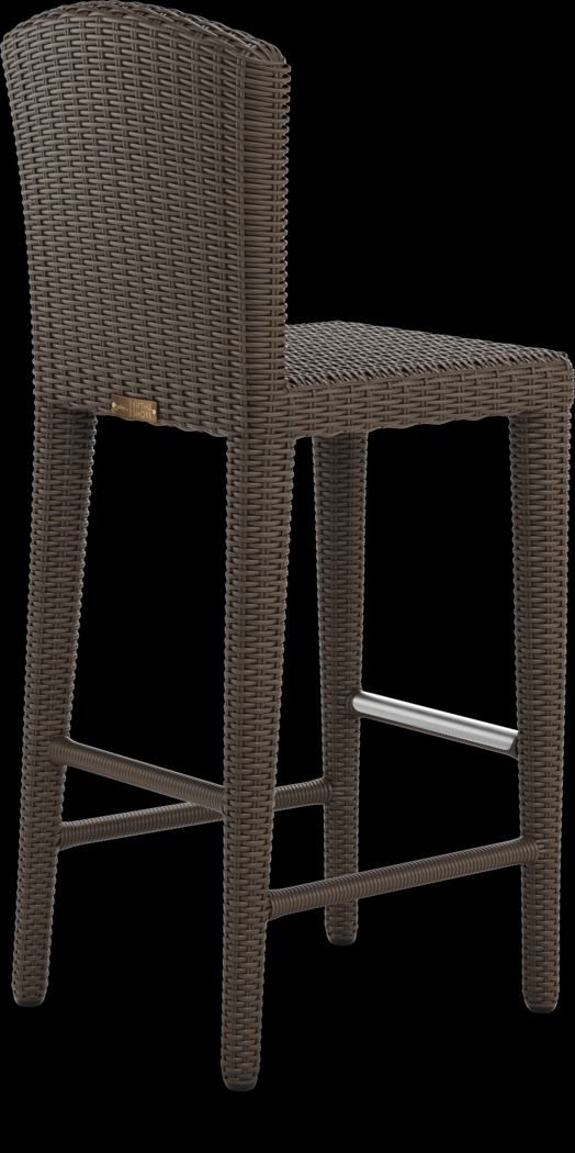 Patmos Brown Wicker 3 Pc 36 in. Square Bar Height Outdoor Dining Set - Thumbnail - Image 9