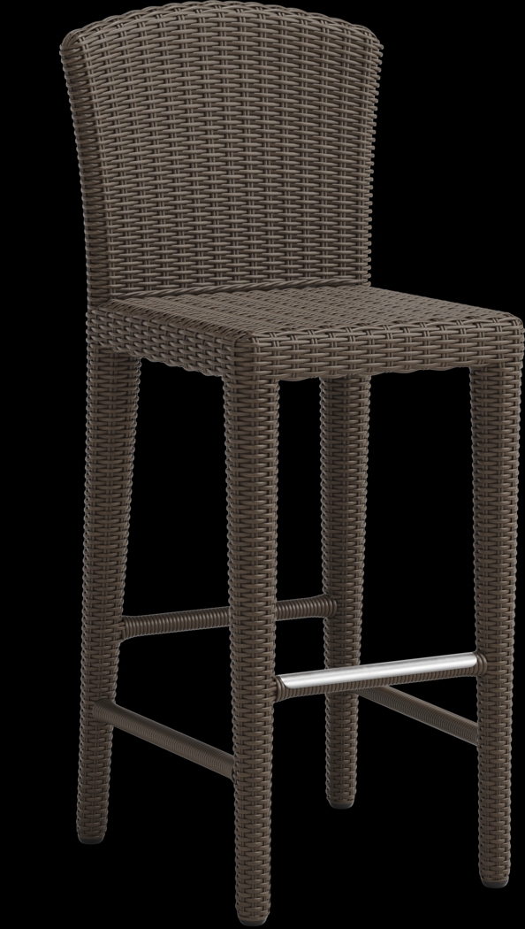 Patmos Brown Wicker 3 Pc 36 in. Square Bar Height Outdoor Dining Set - Thumbnail - Image 6