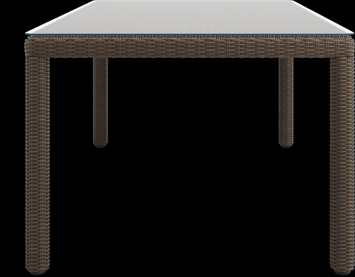 Patmos Brown Wicker Rectangle Outdoor Dining Table - Thumbnail - Image 4