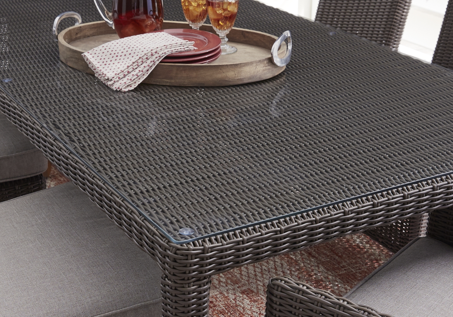 Patmos Brown 5 Pc Outdoor Dining Set with Steel Cushions - Thumbnail - Image 6