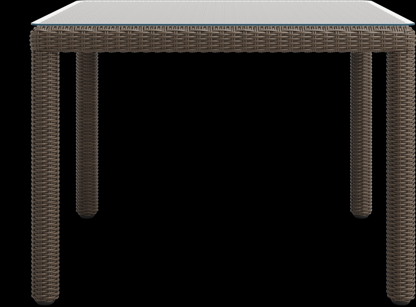 Patmos Brown Wicker Square Outdoor Dining Table - Thumbnail - Image 4