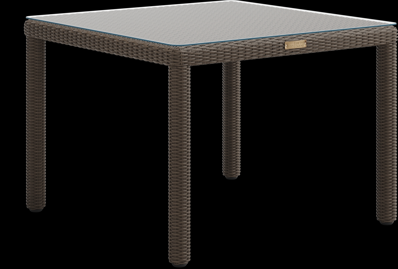 Patmos Brown Wicker Square Outdoor Dining Table - Thumbnail - Image 1