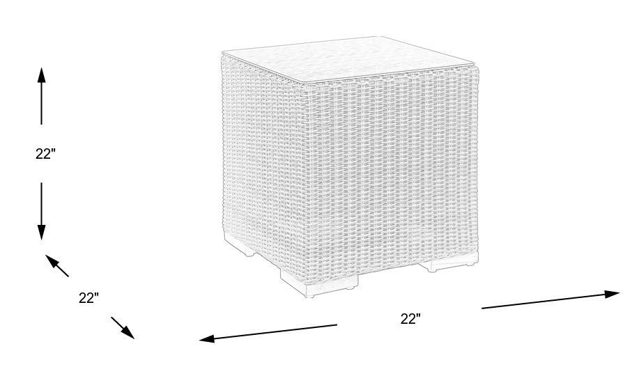 Dimension Image. Please refer to the Dimension Tab on this page for dimension details.