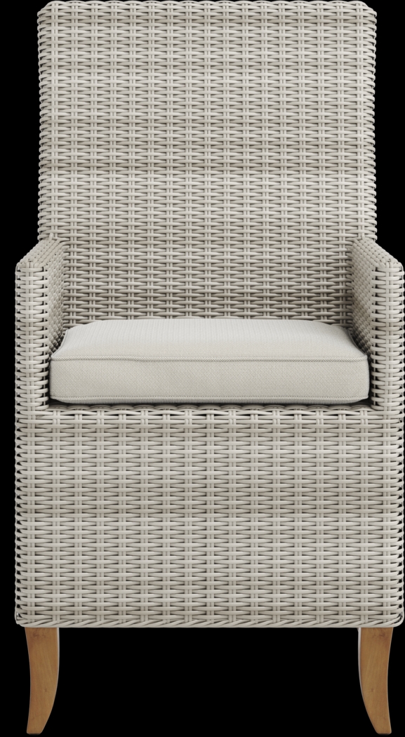 Patmos Gray Outdoor Arm Chair with Linen Cushions - Thumbnail - Image 2