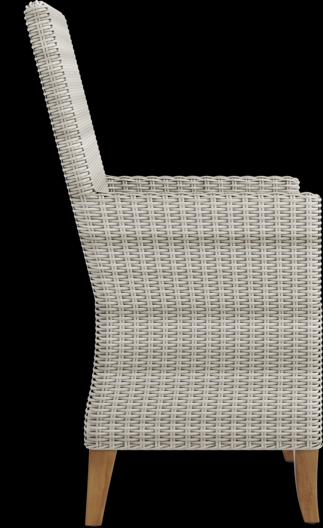 Patmos Gray Outdoor Arm Chair with Linen Cushions - Thumbnail - Image 3