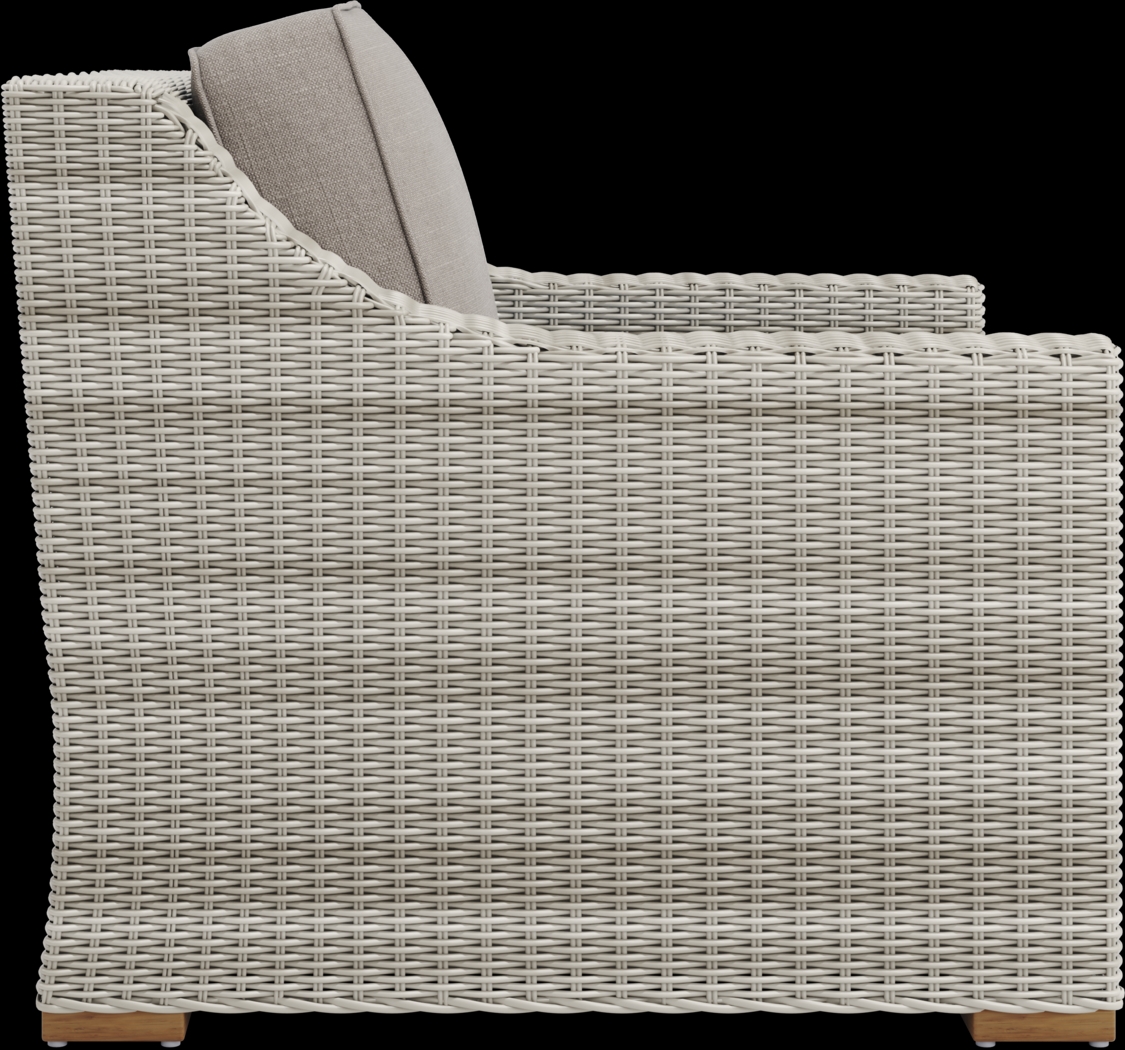 Patmos Gray 3 Pc Outdoor Seating Set with Mushroom Cushions - Thumbnail - Image 4