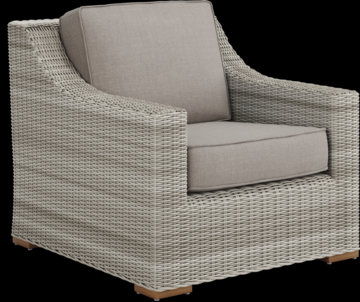 Patmos Gray 3 Pc Outdoor Seating Set with Mushroom Cushions - Thumbnail - Image 2