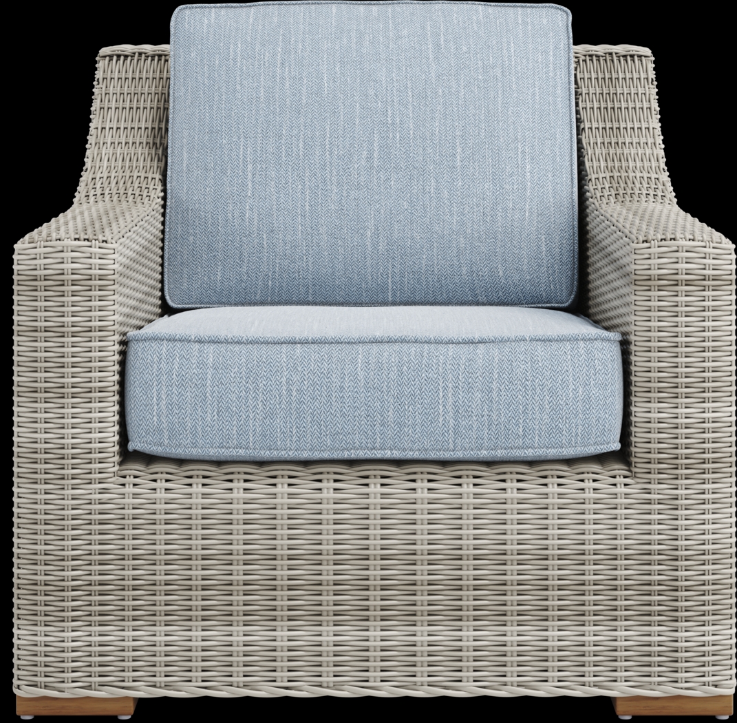 Patmos Gray Outdoor Chair with Steel Cushion - Thumbnail - Image 2